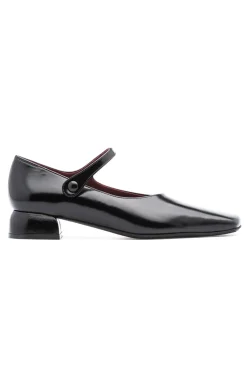 New Mame Kurogouchi Square Toe In-Step Strap Heels