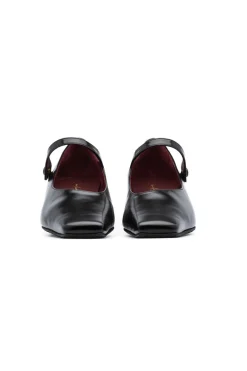 New Mame Kurogouchi Square Toe In-Step Strap Heels