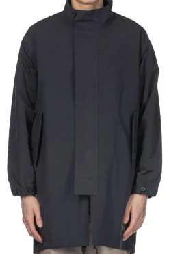 Discount Still by Hand Stand Collar Coat - Navy