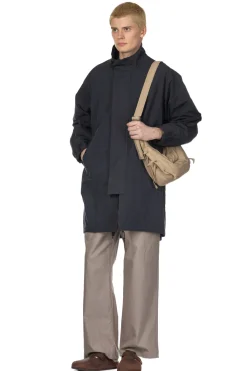 Discount Still by Hand Stand Collar Coat - Navy