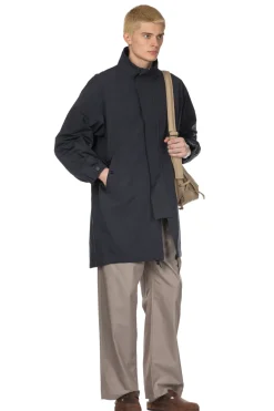 Discount Still by Hand Stand Collar Coat - Navy