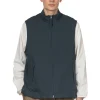 New Still by Hand Stand Collar Vest - Teal Blue