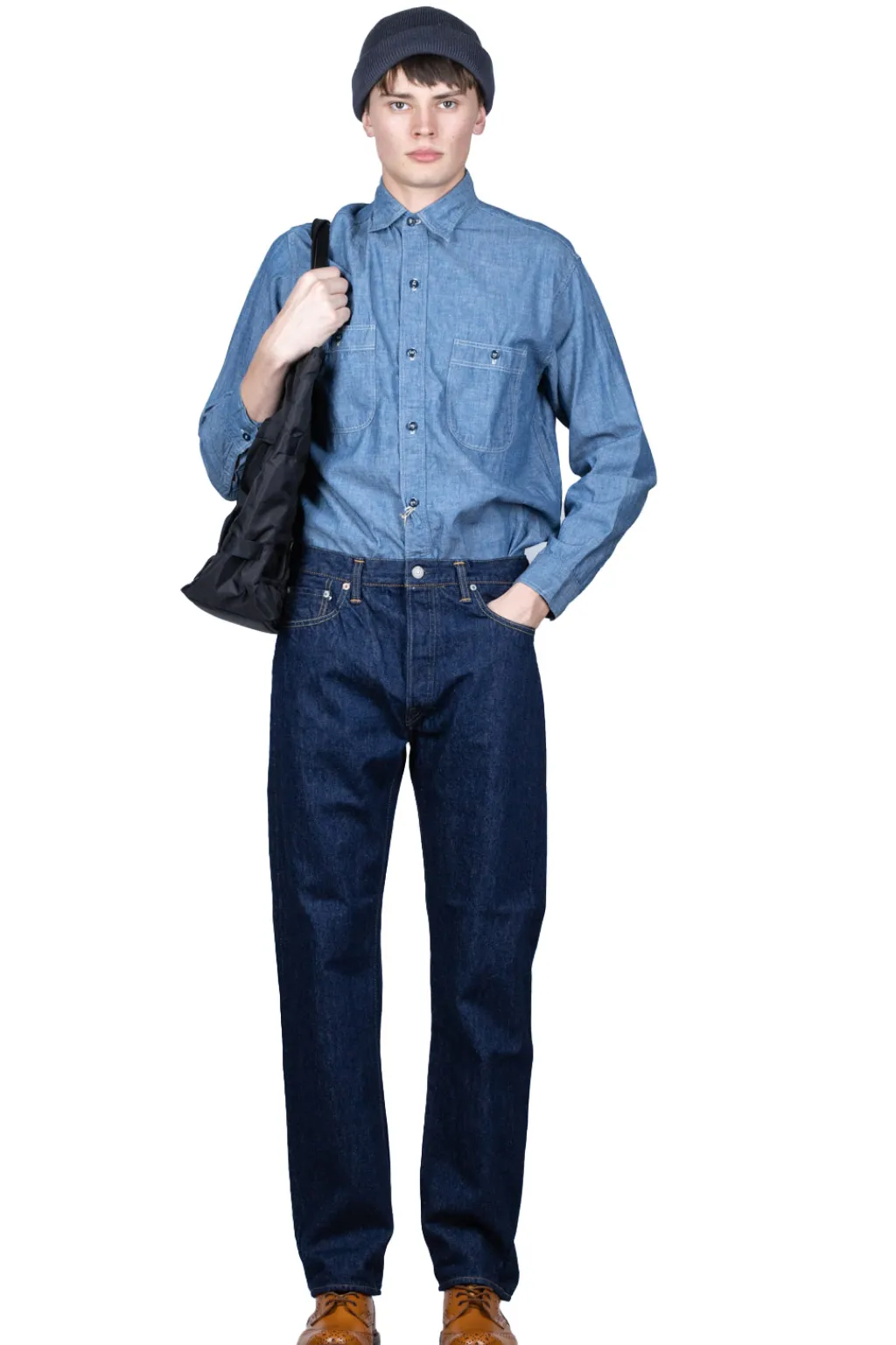 Hot OrSlow 105 Standard Fit Denim One Wash