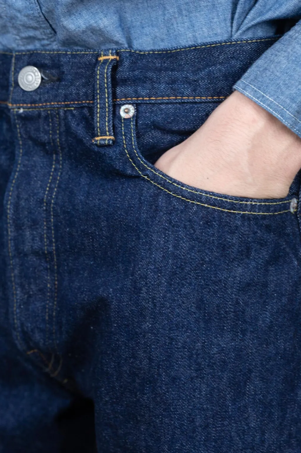 Hot OrSlow 105 Standard Fit Denim One Wash