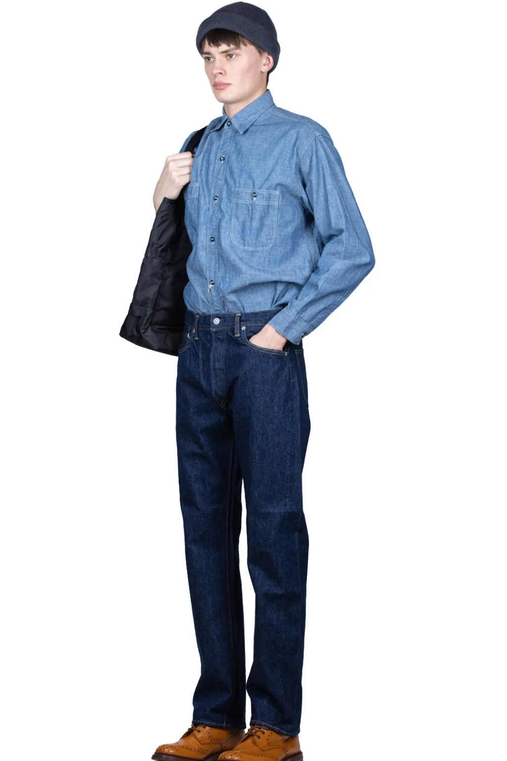 Hot OrSlow 105 Standard Fit Denim One Wash