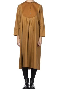 Outlet Nachukara Stitch Dobby Docking Dress - Beige