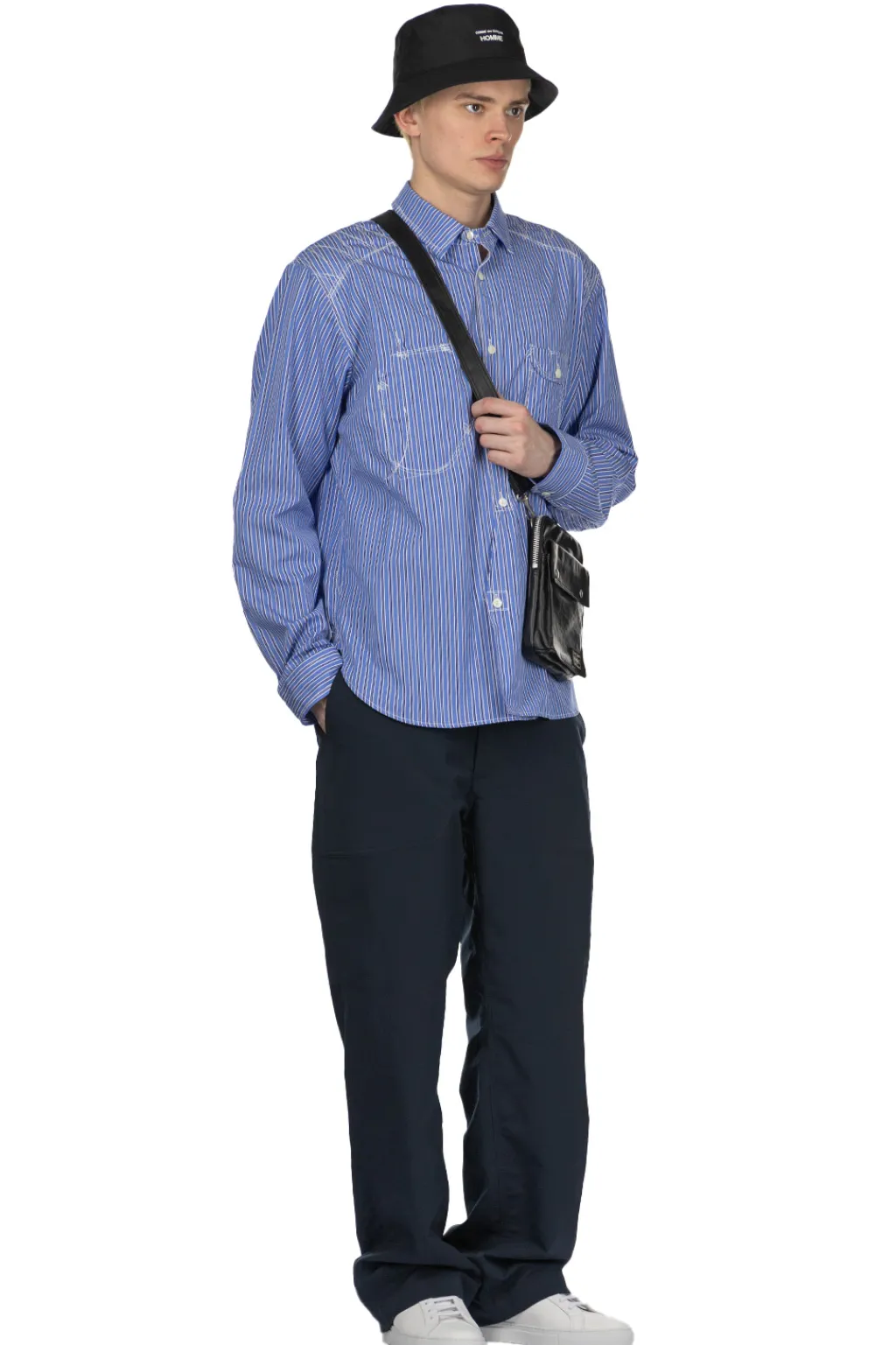 New Junya Watanabe MAN Stitch Stripe Shirt - Blue