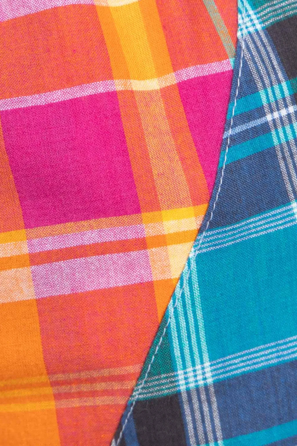 Sale Engineered Garments STK Pant - Multi Color Triangle Patchwork Madras