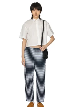 Discount Engineered Garments STK Pant - Navy White PC Stripe