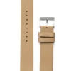 Best sazare Strap - Silver Honing - Beige Cow Leather