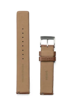 Online sazare Strap - Silver Honing - Brown Cow Leather