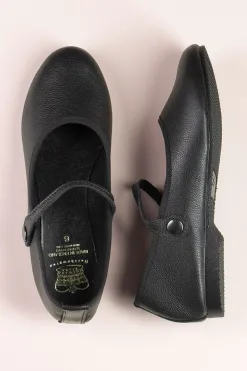 Best Crown Northampton Shoes Strap Court - Black