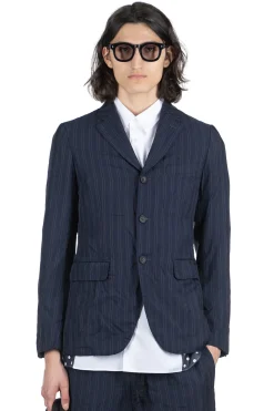 Best Comme Des Garcons Homme Deux Stripe Jacket - Navy