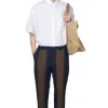 Fashion Comme Des Garcons Homme Deux Stripe Pants - Navy