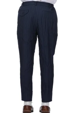 Fashion Comme Des Garcons Homme Deux Stripe Pants - Navy