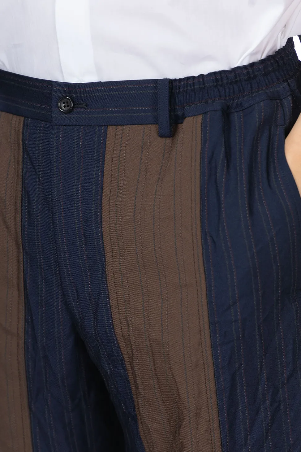Fashion Comme Des Garcons Homme Deux Stripe Pants - Navy