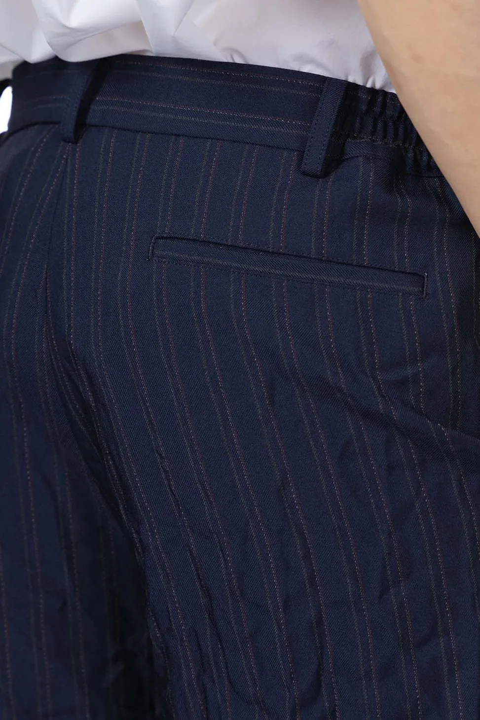 Fashion Comme Des Garcons Homme Deux Stripe Pants - Navy