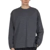 Hot Still by Hand Striped Long Sleeve T-Shirt - Grey x Navy