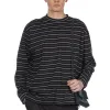 New Still by Hand Striped Long Sleeve T-Shirt - Black x White
