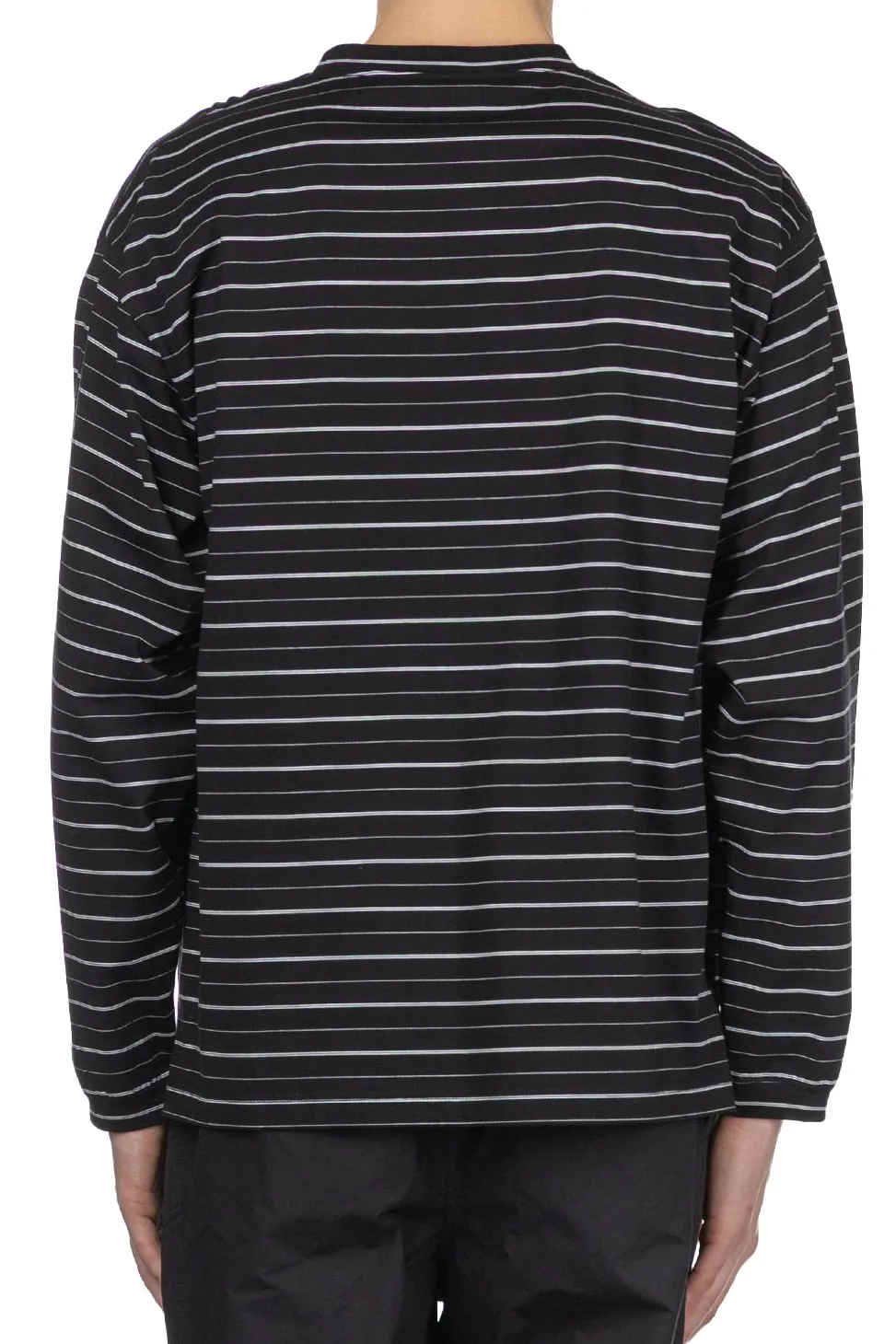 New Still by Hand Striped Long Sleeve T-Shirt - Black x White