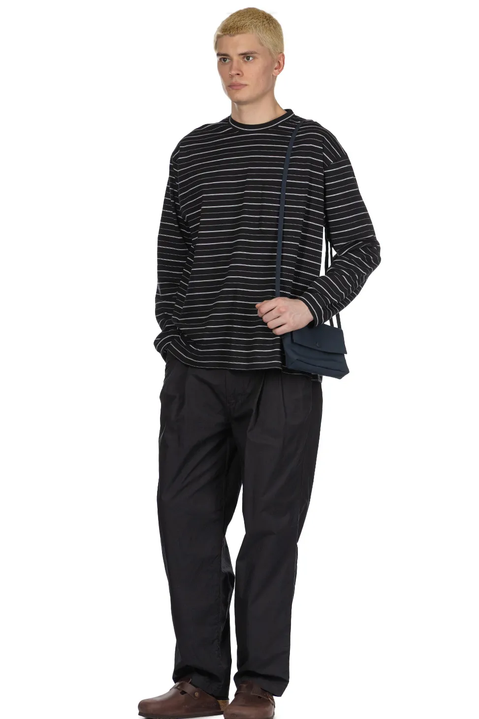 New Still by Hand Striped Long Sleeve T-Shirt - Black x White