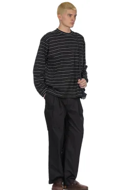 New Still by Hand Striped Long Sleeve T-Shirt - Black x White