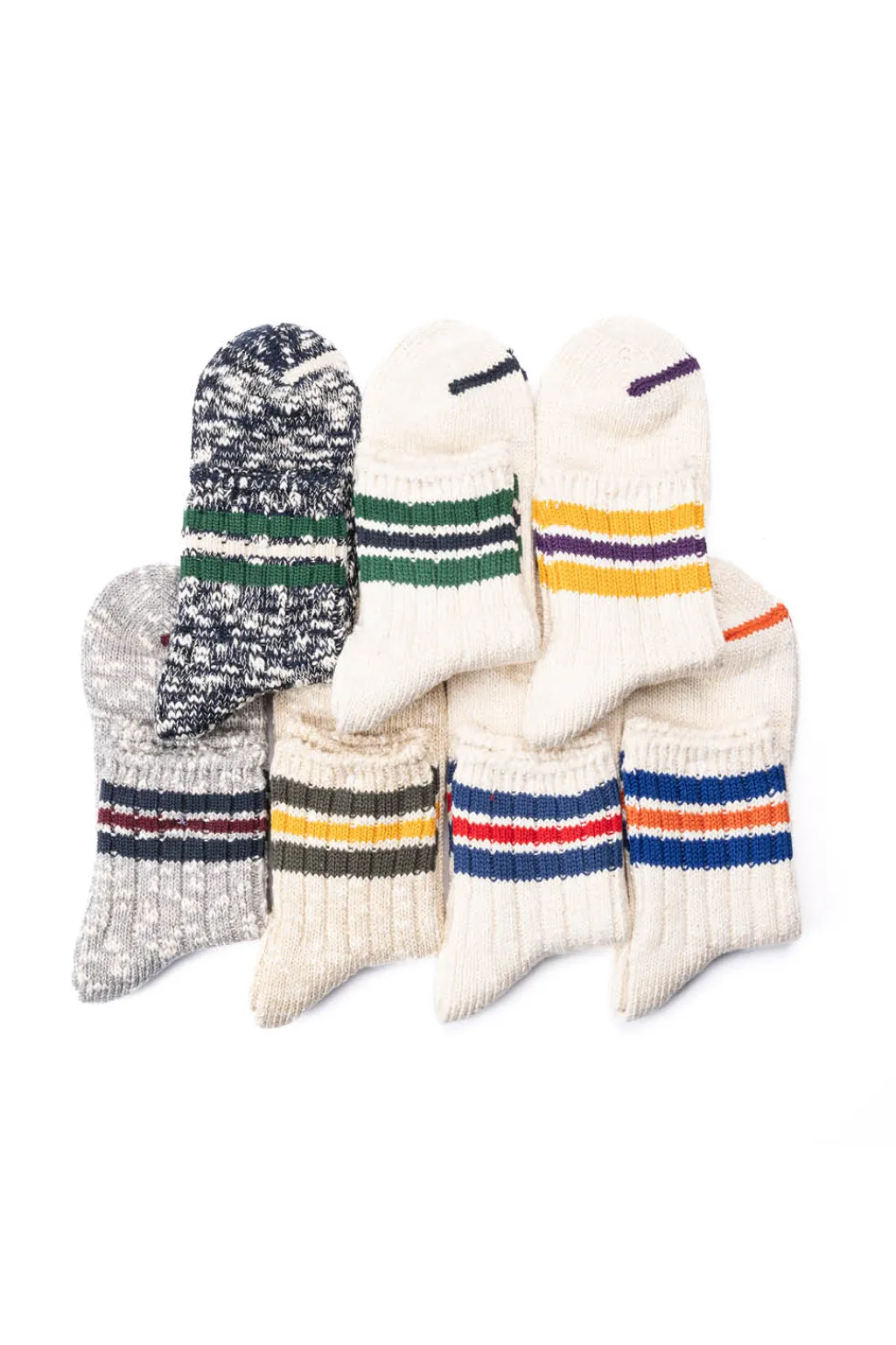 Online Anonymous Ism Stripes Short Slub Socks - 7 Colors