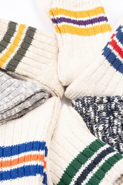 Online Anonymous Ism Stripes Short Slub Socks - 7 Colors