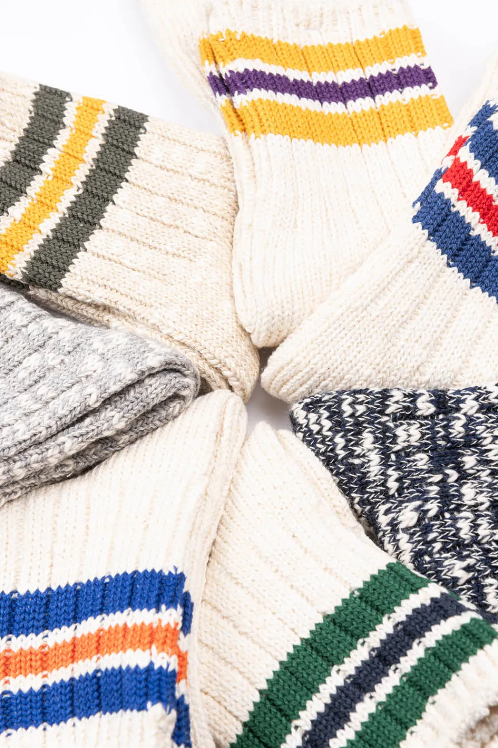 Online Anonymous Ism Stripes Short Slub Socks - 7 Colors