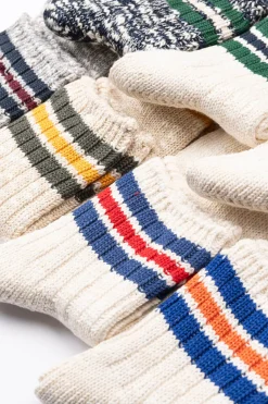 Online Anonymous Ism Stripes Short Slub Socks - 7 Colors