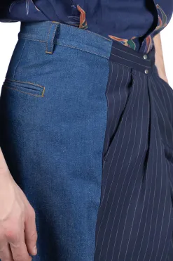 Hot DISCOVERED Suits Denim Pants - Navy