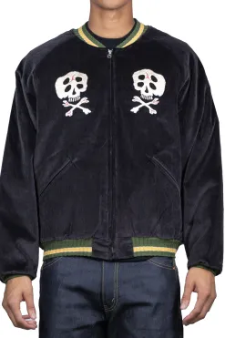 Clearance Kapital Sulfer Dyed Velvet Souvenir JKT (RAINSKULL) - Black