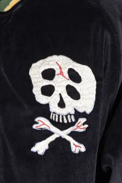 Clearance Kapital Sulfer Dyed Velvet Souvenir JKT (RAINSKULL) - Black