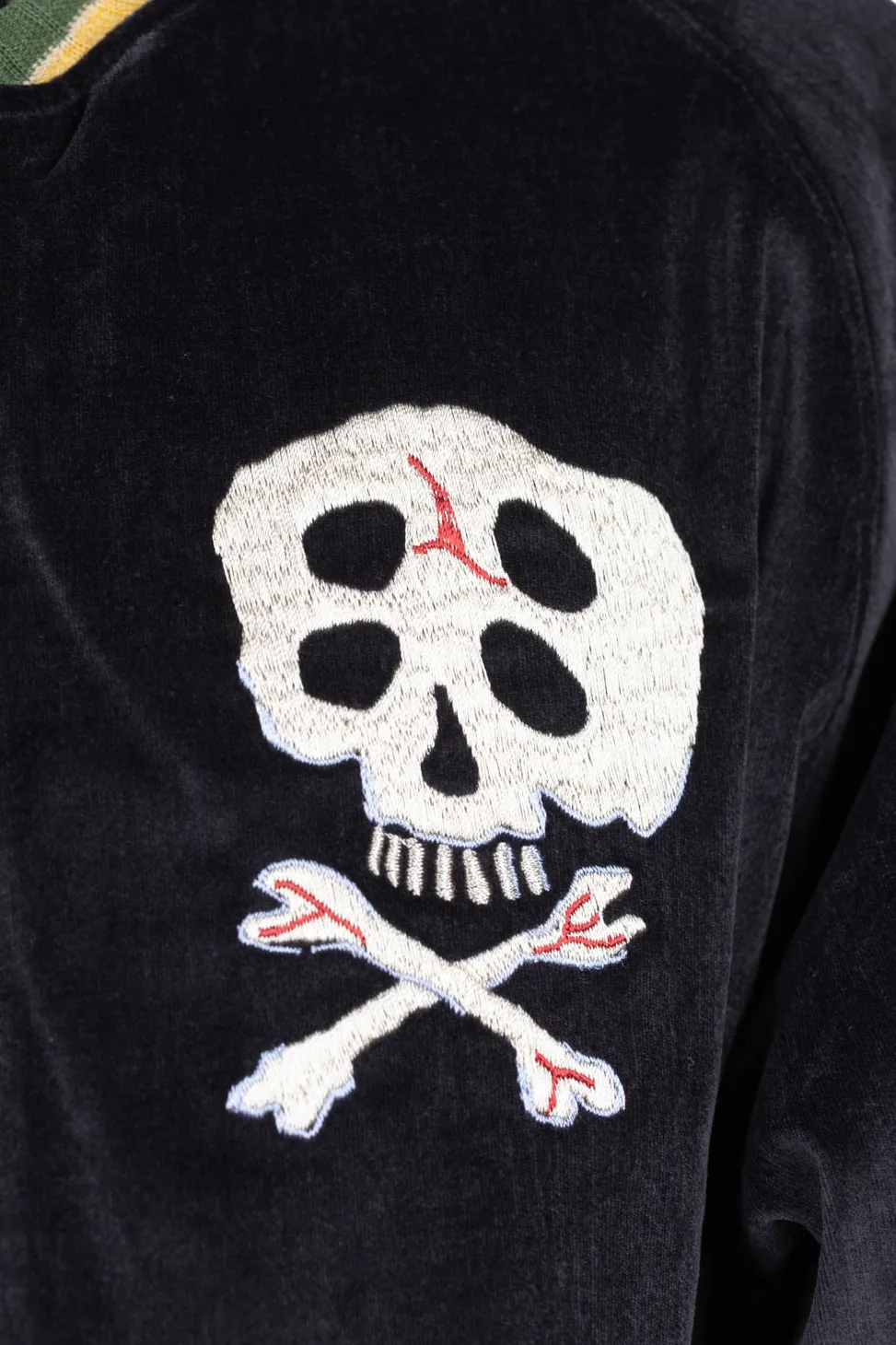 Clearance Kapital Sulfer Dyed Velvet Souvenir JKT (RAINSKULL) - Black