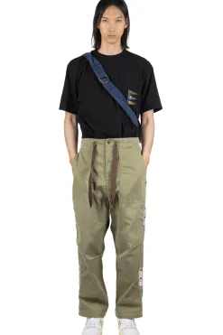New Kapital Sulfur Herringbone EASY BAKER Pants (STUDS Remake) - Khaki