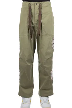 New Kapital Sulfur Herringbone EASY BAKER Pants (STUDS Remake) - Khaki