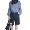 Discount Engineered Garments Sunset Short - Navy CL Windowpane