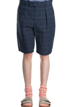 Discount Engineered Garments Sunset Short - Navy CL Windowpane