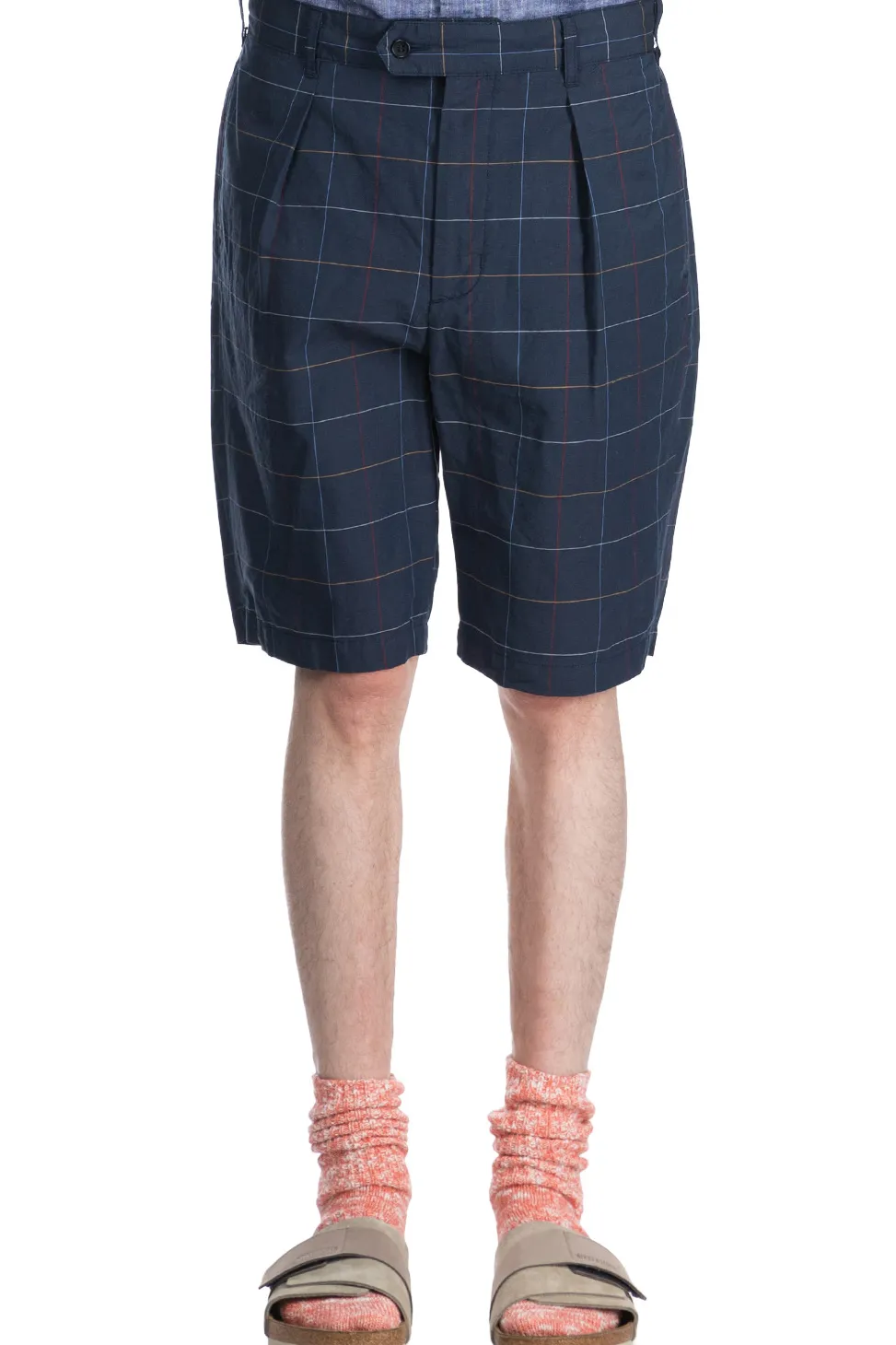 Discount Engineered Garments Sunset Short - Navy CL Windowpane