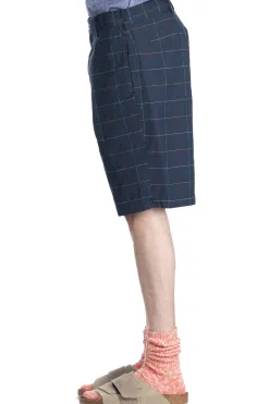 Discount Engineered Garments Sunset Short - Navy CL Windowpane