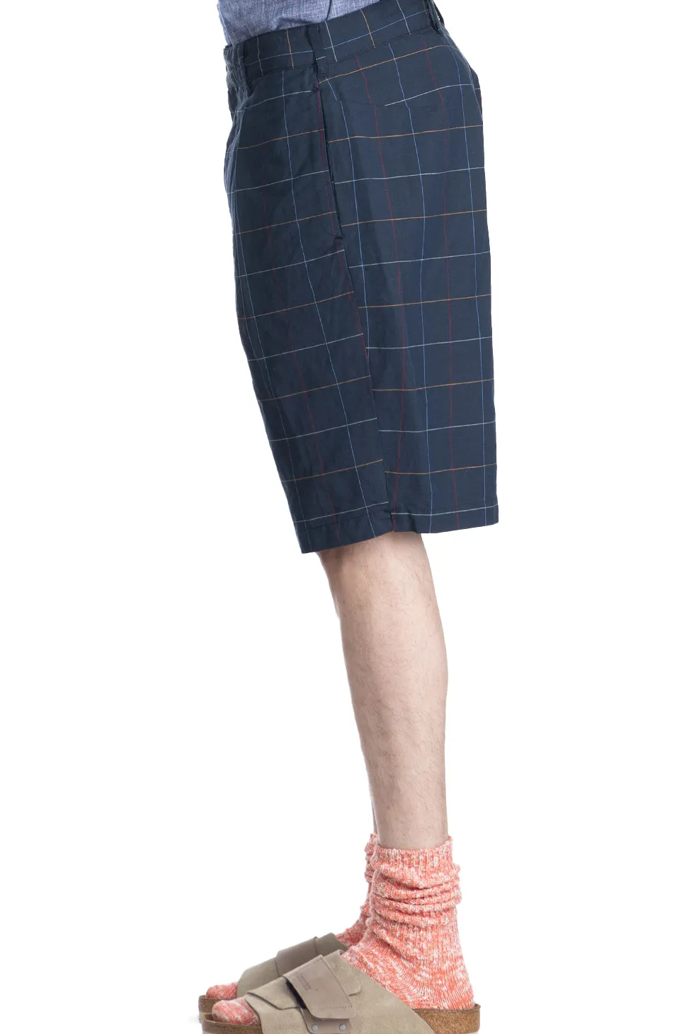 Discount Engineered Garments Sunset Short - Navy CL Windowpane