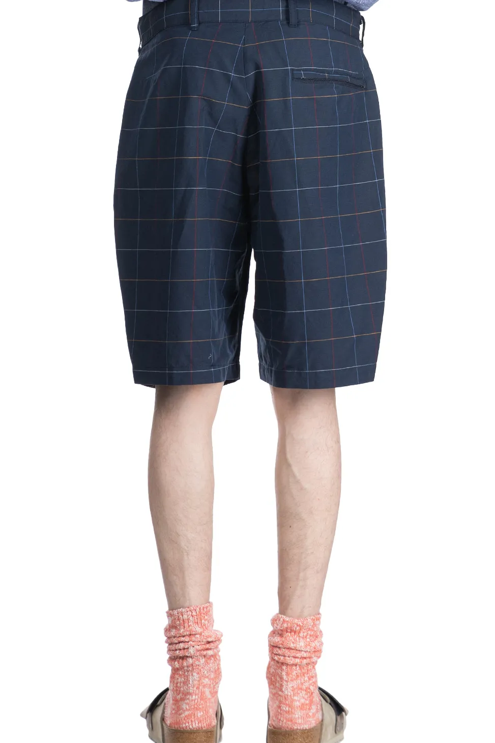 Discount Engineered Garments Sunset Short - Navy CL Windowpane