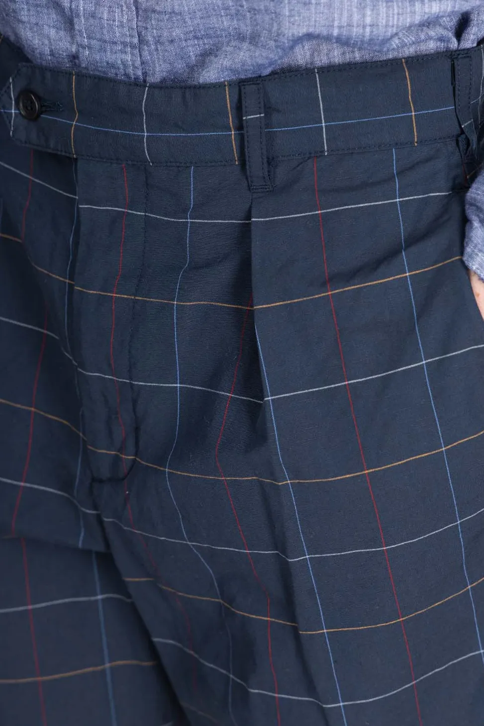 Discount Engineered Garments Sunset Short - Navy CL Windowpane