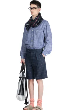 Discount Engineered Garments Sunset Short - Navy CL Windowpane