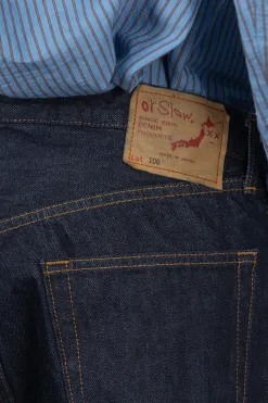 Clearance OrSlow Super Dad's Denim Pants - One Wash