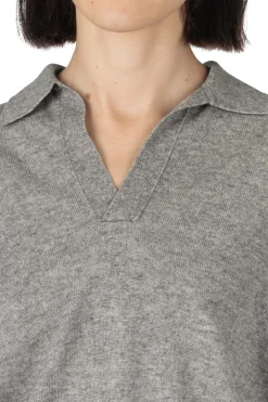 Hot AURALEE Super Fine Cashmere Silk Knit Skipper Polo