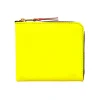 New Comme Des Garcons Wallets Super Fluo Half Zip Wallet - Yellow Light Orange