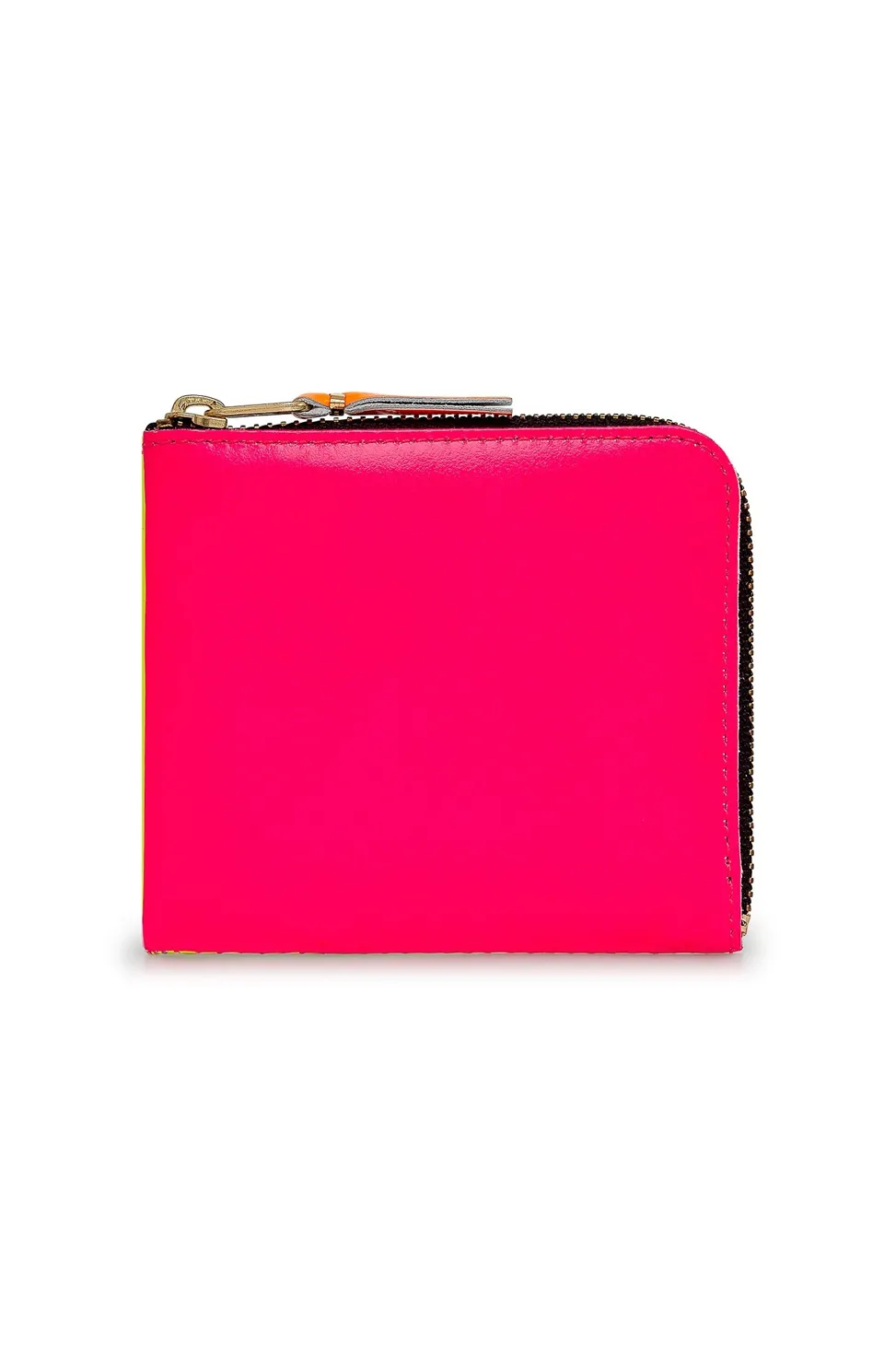 Online Comme Des Garcons Wallets Super Fluo Half Zip Wallet - Pink Yellow
