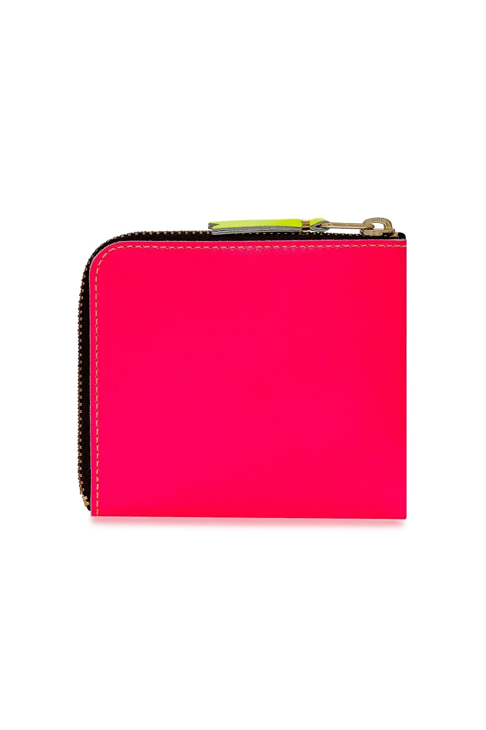 Fashion Comme Des Garcons Wallets Super Fluo Half Zip Wallet - Light Orange Pink