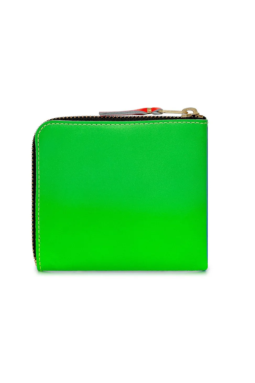Best Comme Des Garcons Wallets Super Fluo Half Zip Wallet - Blue Green